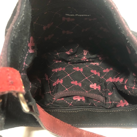 Vintage Hush Puppies Genuine Suede Hobo style purse bag 1980s Throwback - Picture 12 of 16